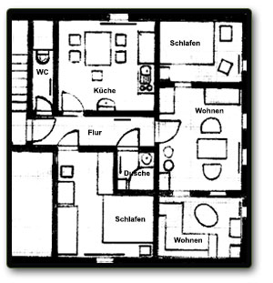 Grundriss der Ferienwohnung